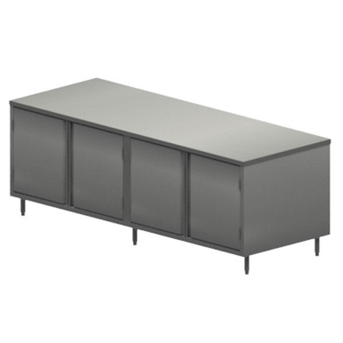CST-3096H | 96' | Work Table, Cabinet Base Hinged Doors