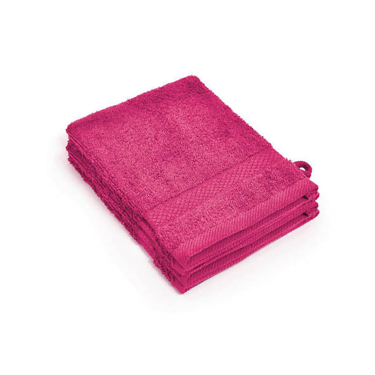 Set of 4 washcloths - Fuchsia