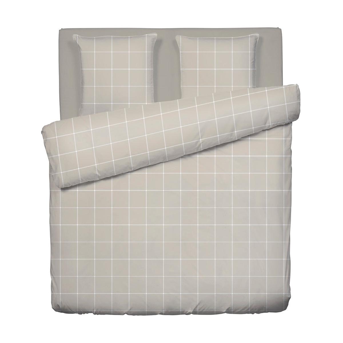 Duvet cover + pillowcase(s) cotton satin - Arthur Taupe