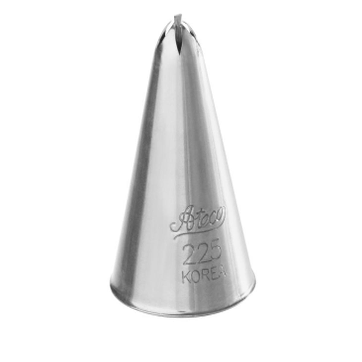 Ateco 225 Drop Flower Piping Tip with Bar - Stainless Steel, 0.16" Opening