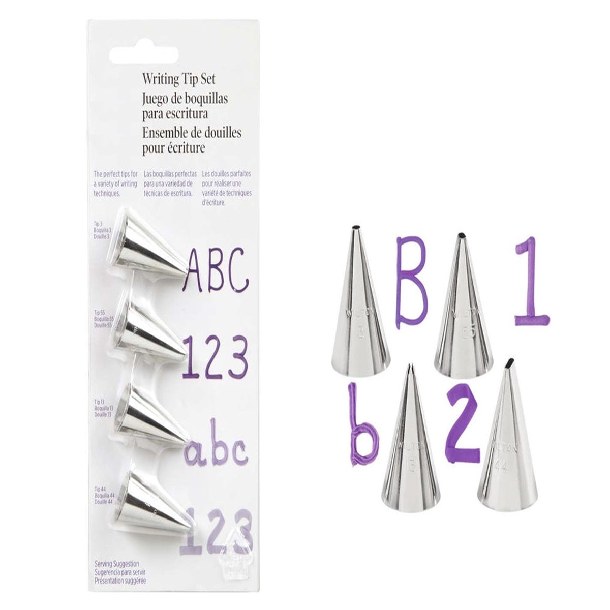 Writing Tip Set for Cake Icing x4
