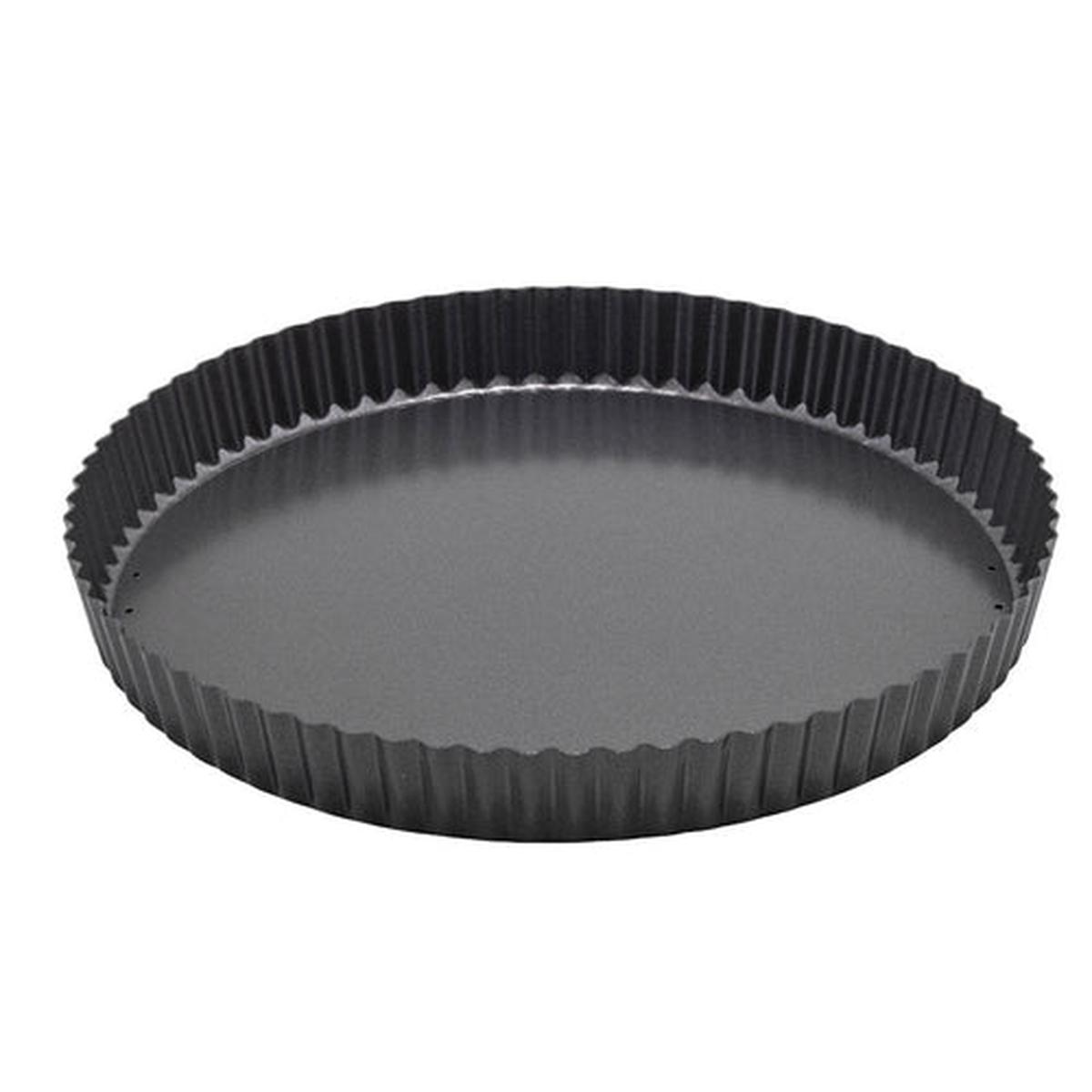 Winco FQP-12 12" Non-Stick Aluminized Carbon Steel Quiche Pan
