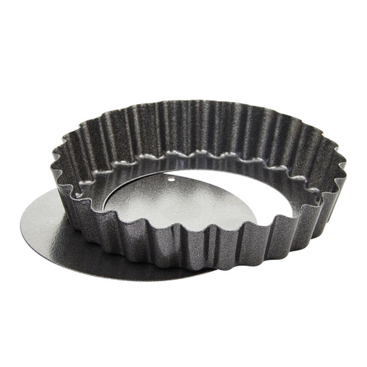 Winco FQP-4 4" Non-Stick Aluminized Carbon Steel Quiche and Tart Pan