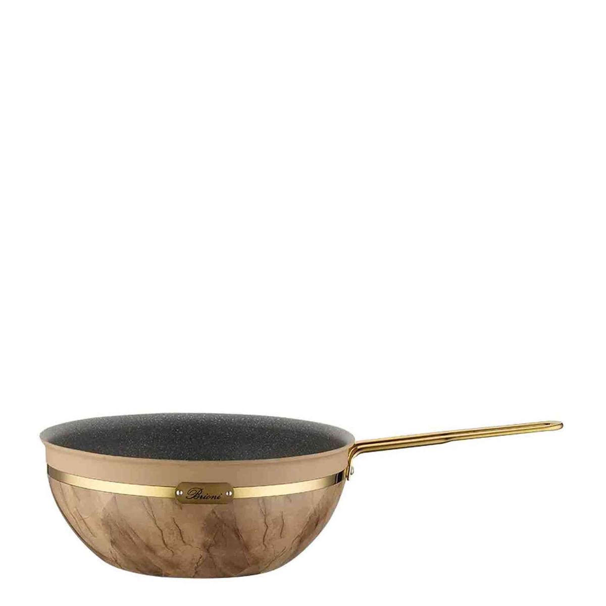 Brioni Selection 26cm Granite Wok Pan - Beige