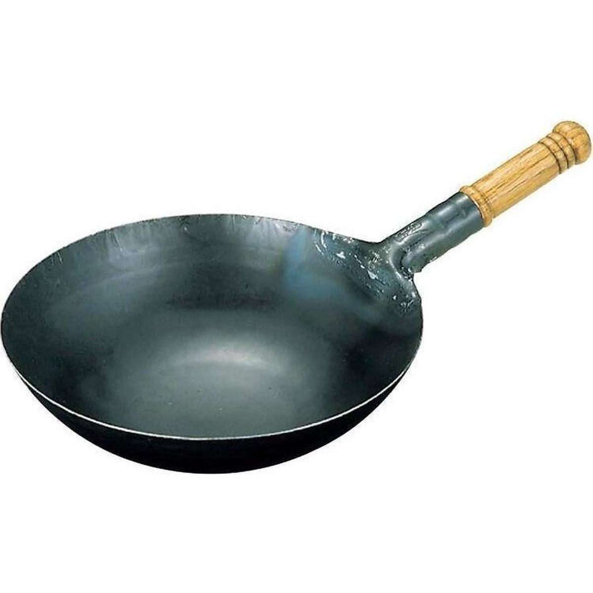 Yamada Launch Wok wood handle 24cm