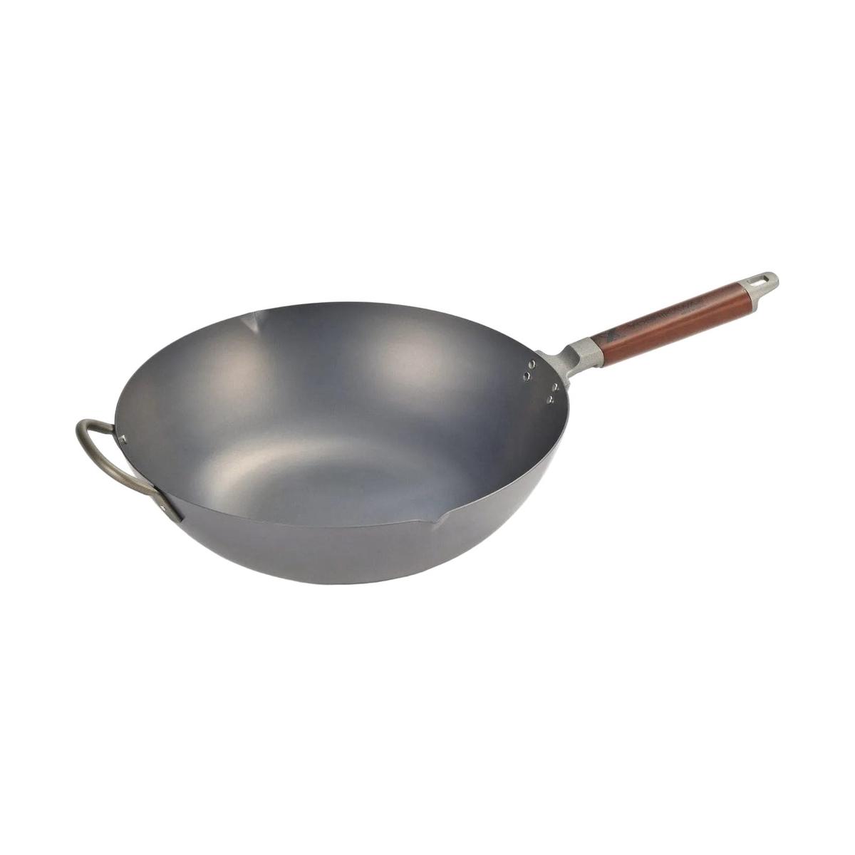 Yoshikawa Nitrided Iron Wok 36cm