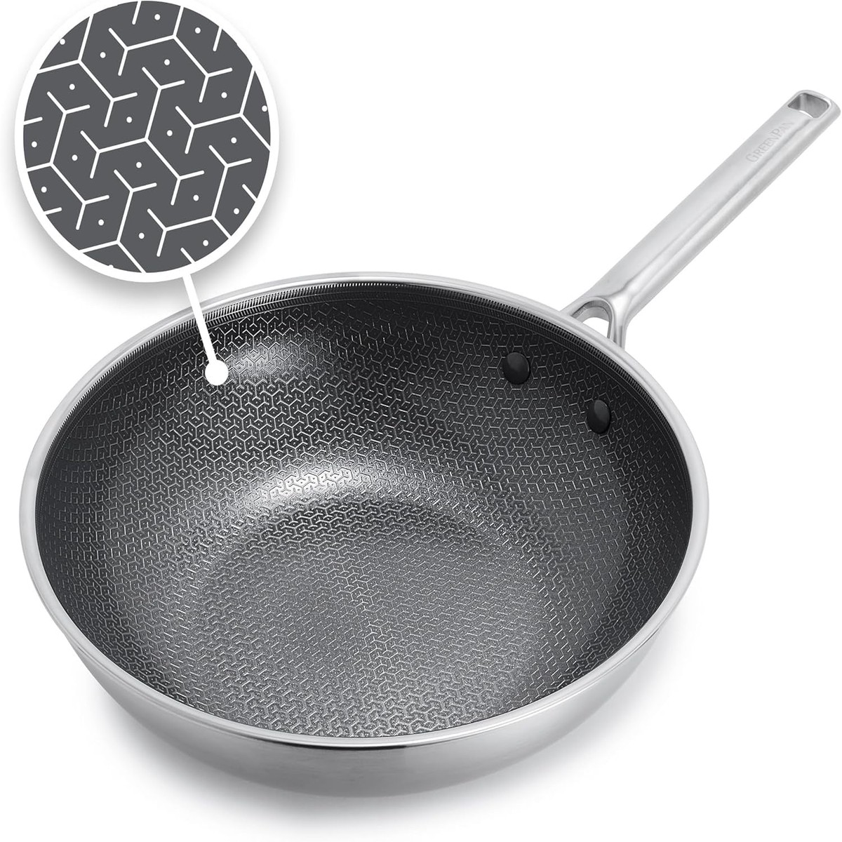 APEX Tri-Ply Thermobond Hybrid 11 Nonstick Stainless Steel Wok Pan