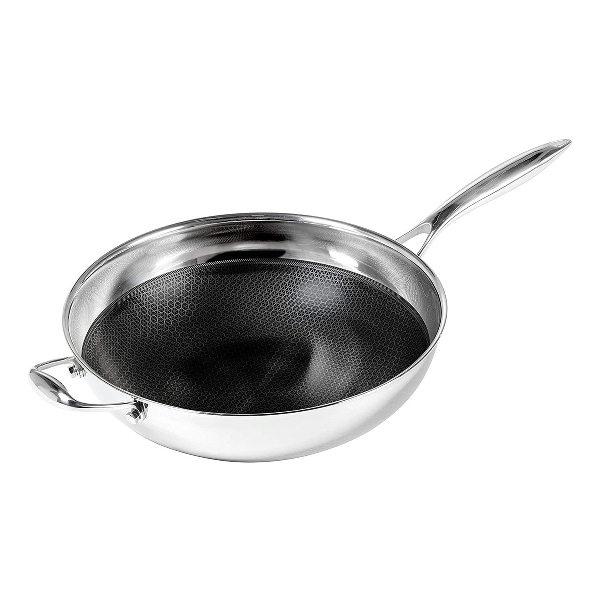 Black Cube 12 1/2" Wok w/Helper Handle