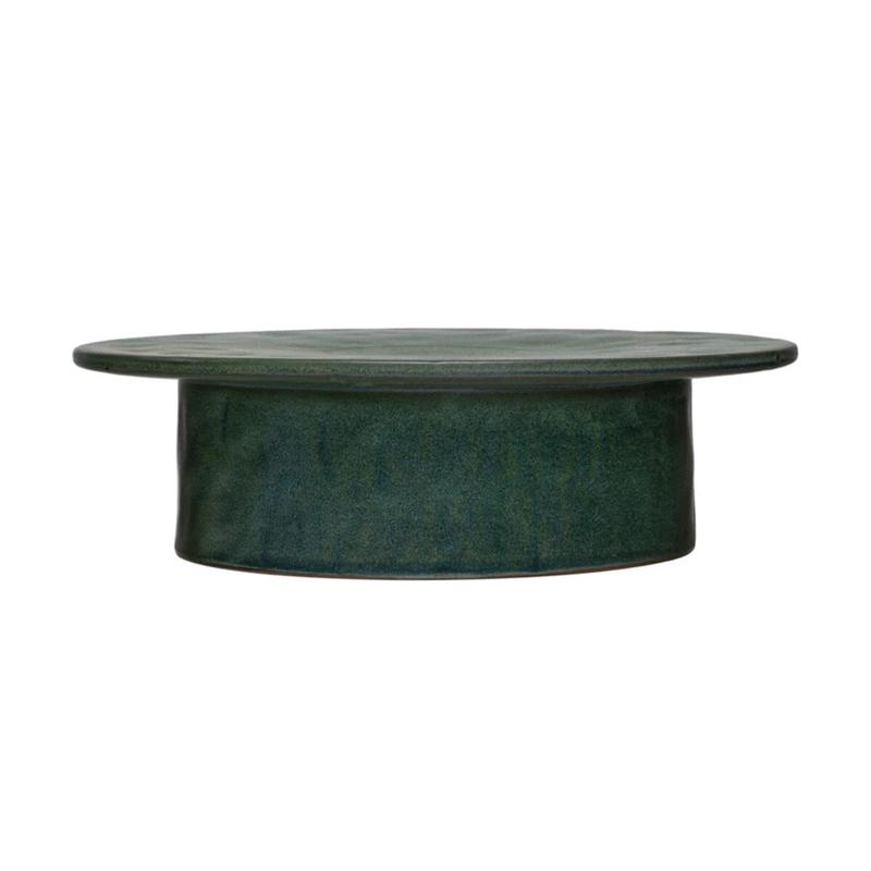 12" Stoneware Bowl w/Pedestal
