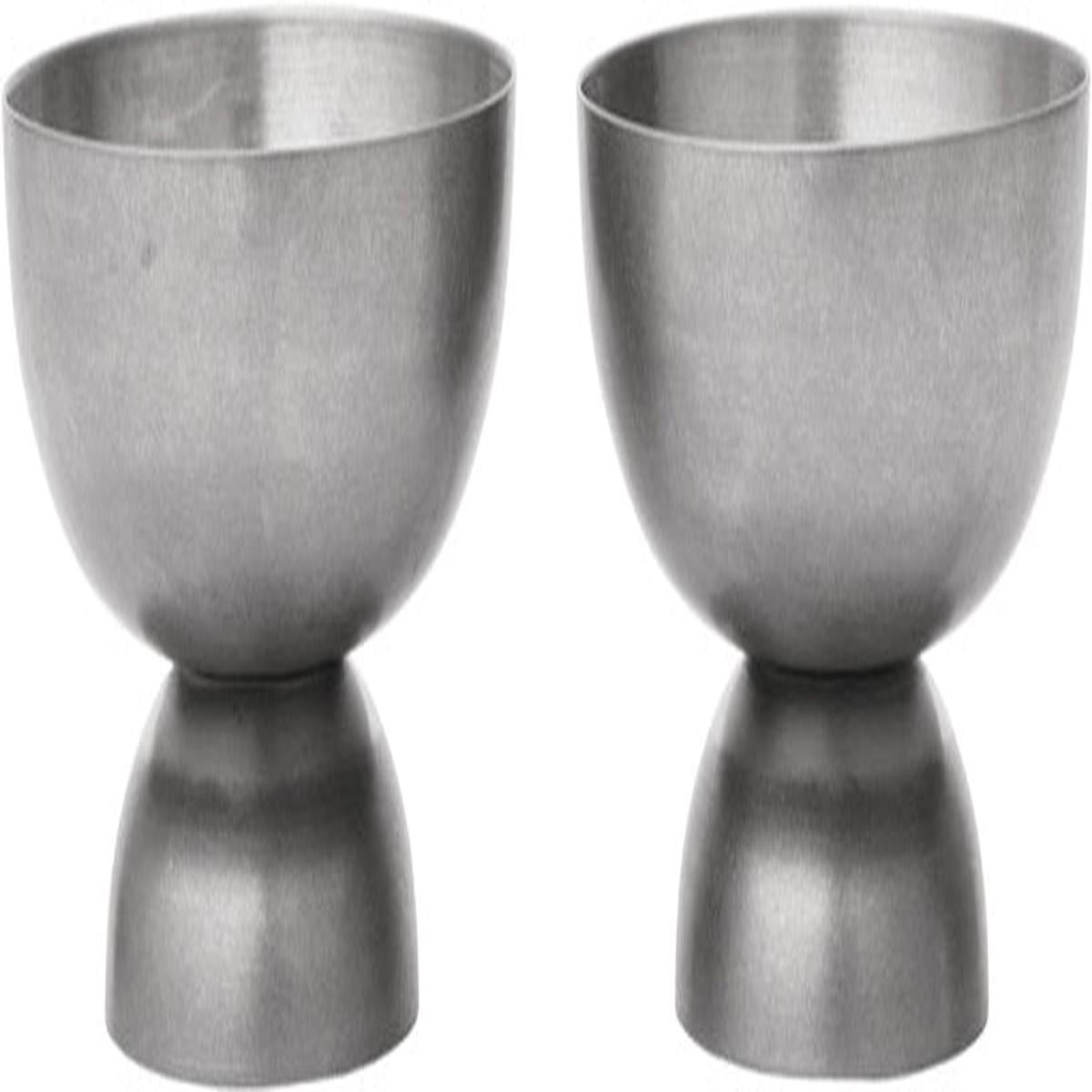 2 aged stainless steel ice cream bowls 10x5. 5cm Tumbled - Ferm Living