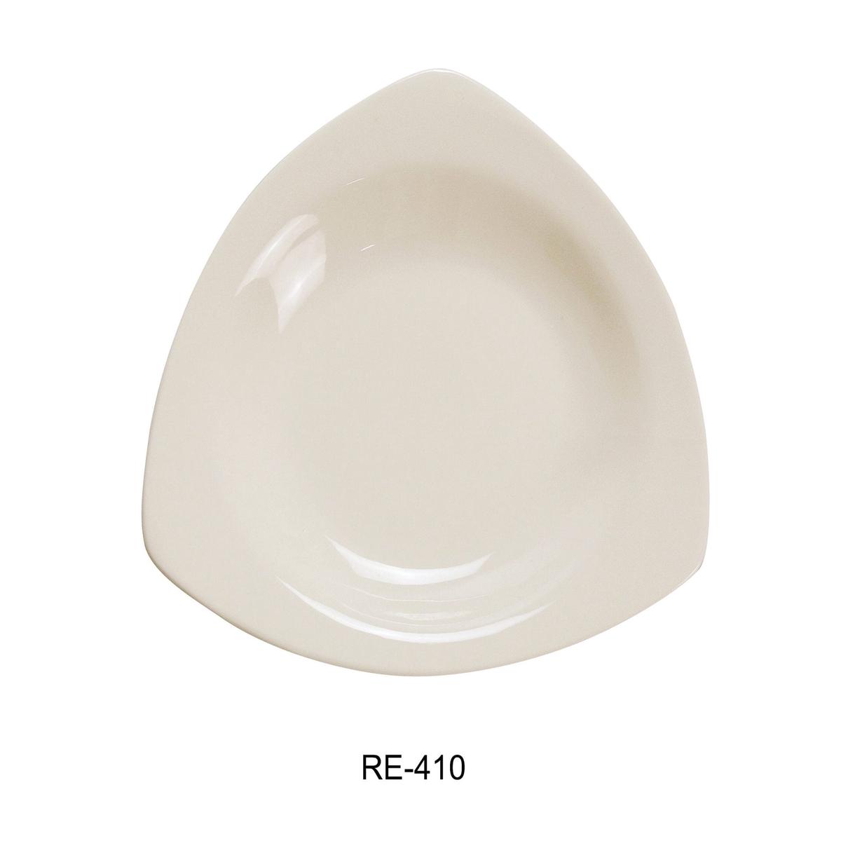 Yanco RE-410 Recovery 10.5", Triangle Pasta Bowl, 22 OZ, China, American White, Pack of 12