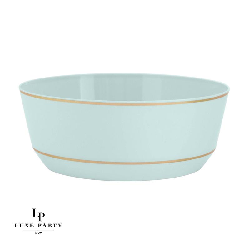 14 Oz. Plastic Bowls: Mint  Gold