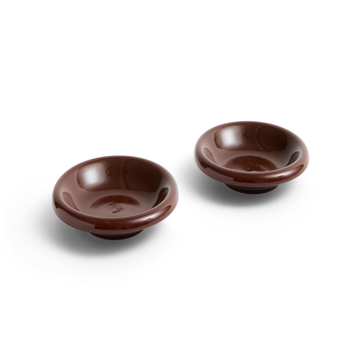 2 bols en terre cuite bordeaux 20 cm Barro - Hay
