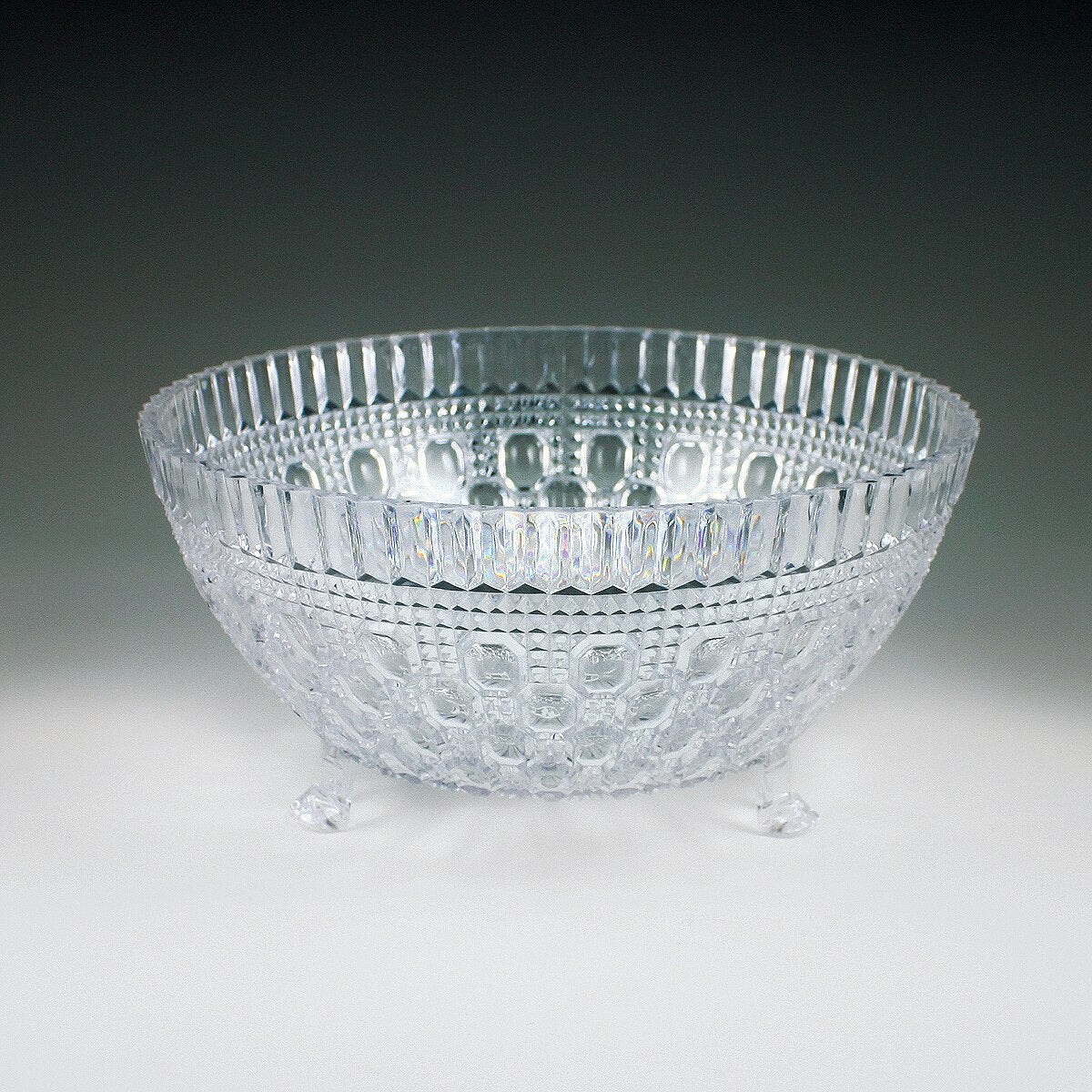2 qt. Crystal Cut Footed Bowl