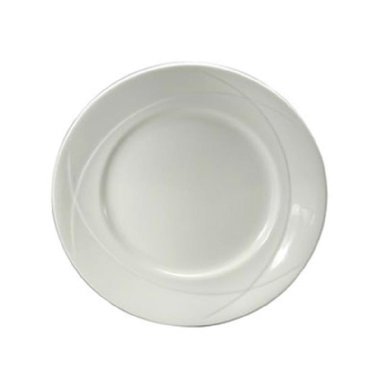 1880 Hospitality F1150000119 6-12 Inch Round Plate Embossed Bone China Warm White