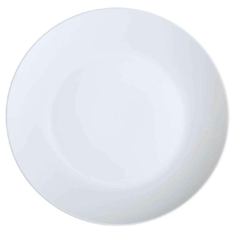 Yanco PS-7-C 7 Inch Diameter Coupe Plate Porcelain White - Case 36