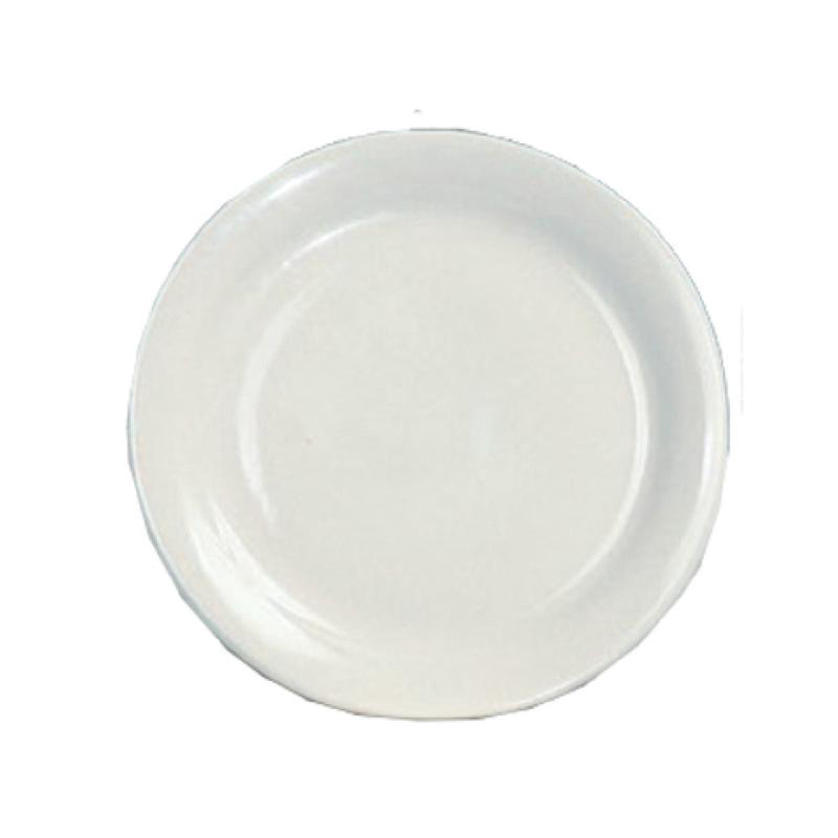 Yanco NR-7 7-14 Inch Diameter Round Plate Narrow Rim Ceramic White