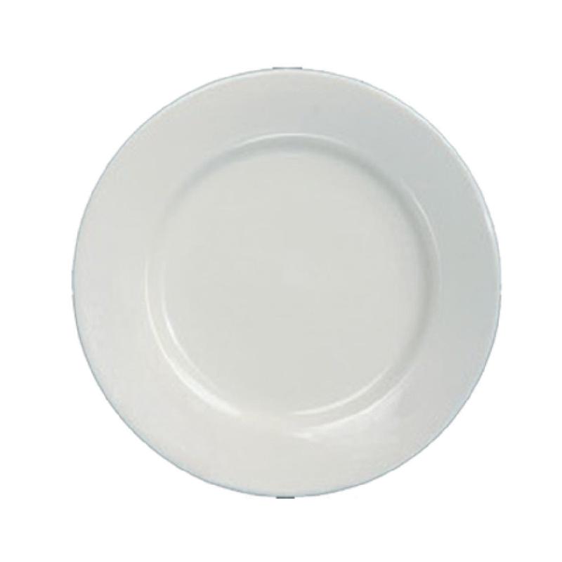Yanco RE-5 5-1/2 Inch Diameter Plate China with Wide Rim and Rolled Edge