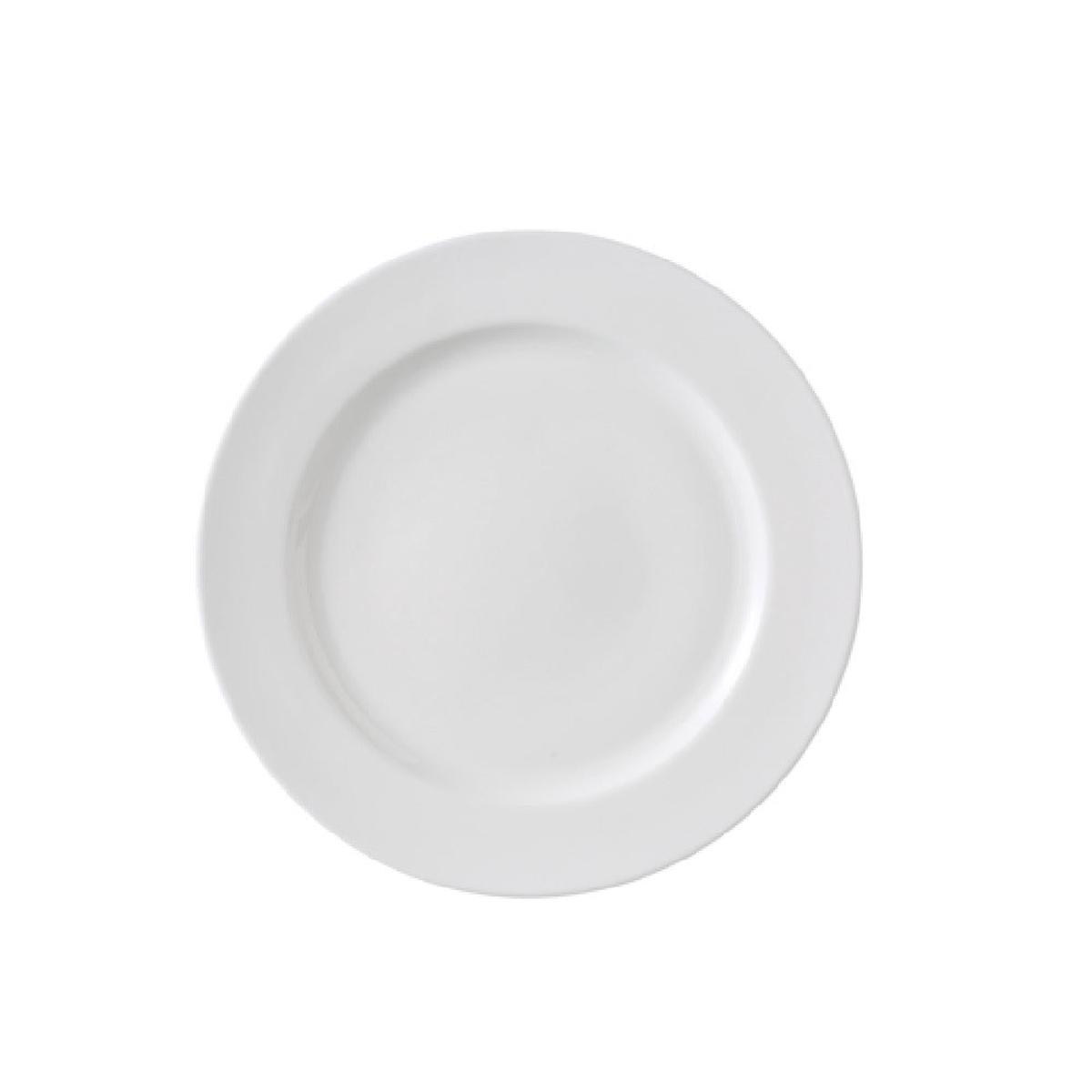 Yanco VS-109 9 Inch Diameter Versailles Plate Round White China