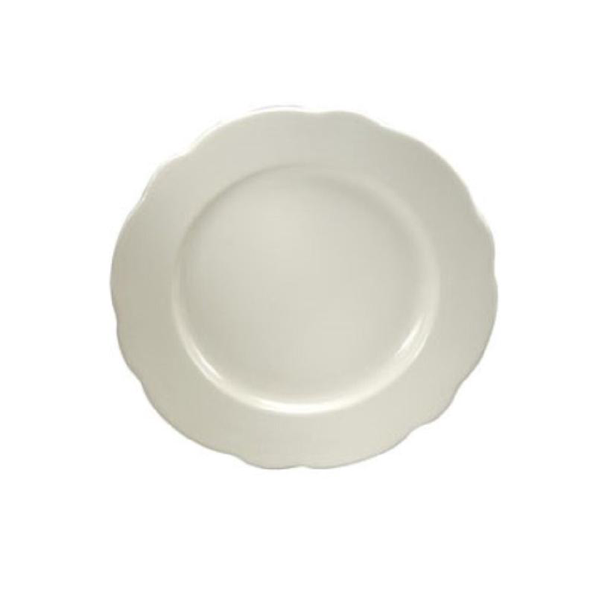 1880 Hospitality F1560018118 6-38 Inch Round Plate with Scalloped Edge China