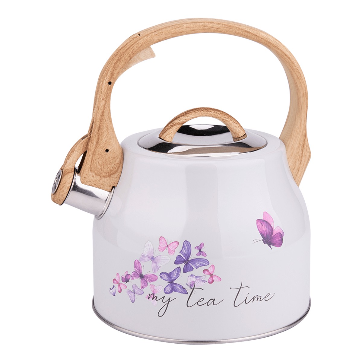 2.5L Stainless Steel Whistling Kettle With Luxurious Handle